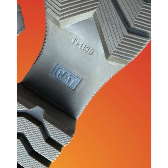 Caterpillar CAT Chunky Platform Y2K Lug Heels Leather Beige Tan Suede Shoes 9 - Picture 11 of 12